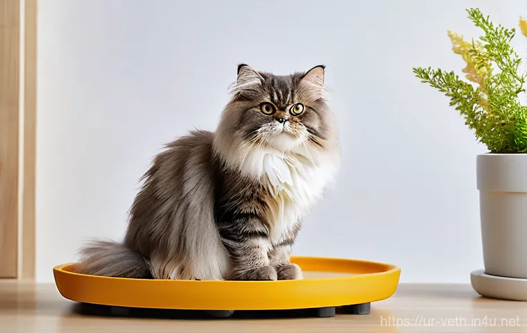 고양이 탈모 증상과 치료 - **Prompt 2: Cat in a Serene, Clean Environment**
    A beautiful domestic shorthair cat, exhibiting ...