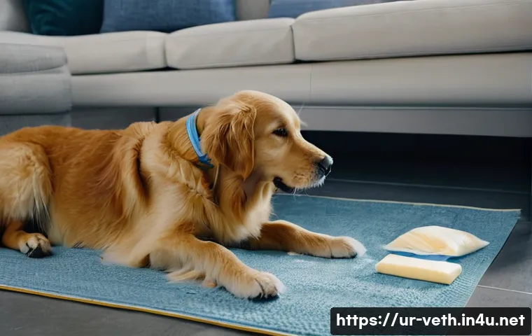 반려동물 응급 상황 대처법 - **Prompt 1: Gentle Pet First Aid**
"A heartwarming scene featuring a young adult woman gently ap...